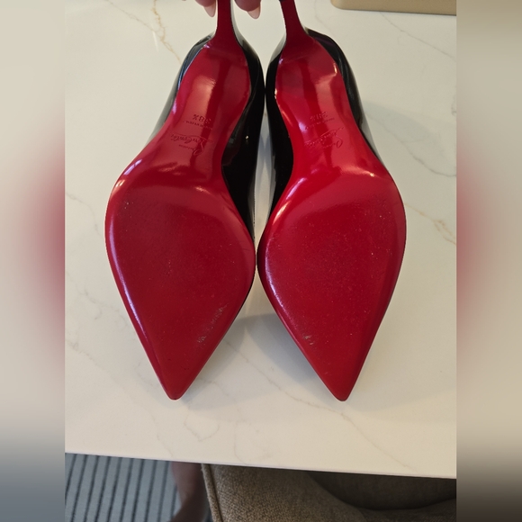 Louboutin patent leather pumps, black, size 38 1/2. With box. - Picture 2 of 3